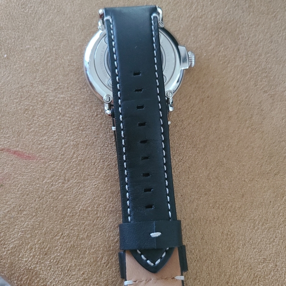 Shinola Runwell 47mm Black Leather Strap Watch S0110000012 - Picture 5 of 6